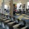 free weights lined up on rack in fitness center