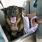 man washes his dog in pet wash station