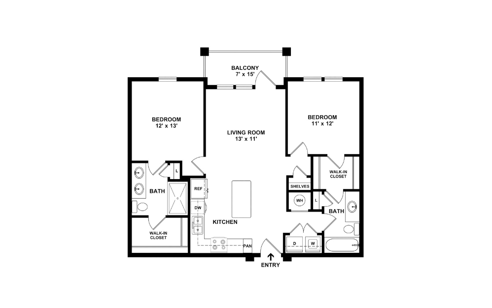 2D Flat Floorplan - B1